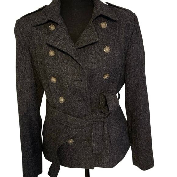 J. Peterman Women’s Wool Double Breasted Pea Coat - Picture 2 of 9